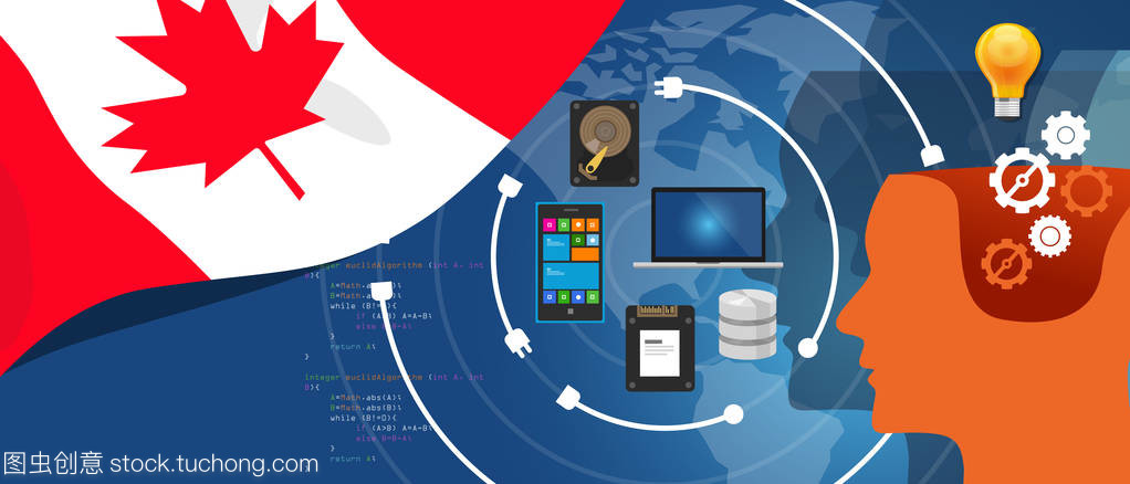 加拿大信息技术的数字基础设施连接业务数据通过使用计算机软件电子创新的互联网网络